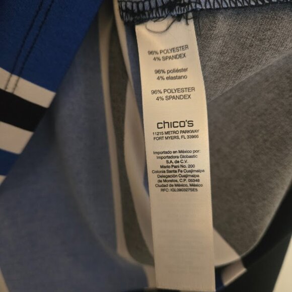 Chico's vibrant L/S tunic top geometric pattern Size‎ 2/L - Picture 5 of 5